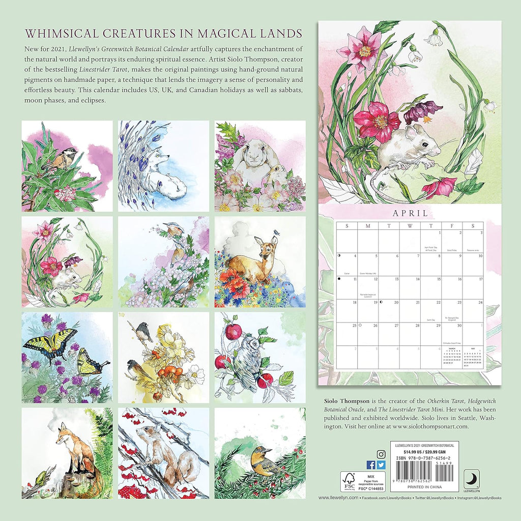 Llewellyn's 2021 Greenwitch Botanical Calendar by Llewellyn