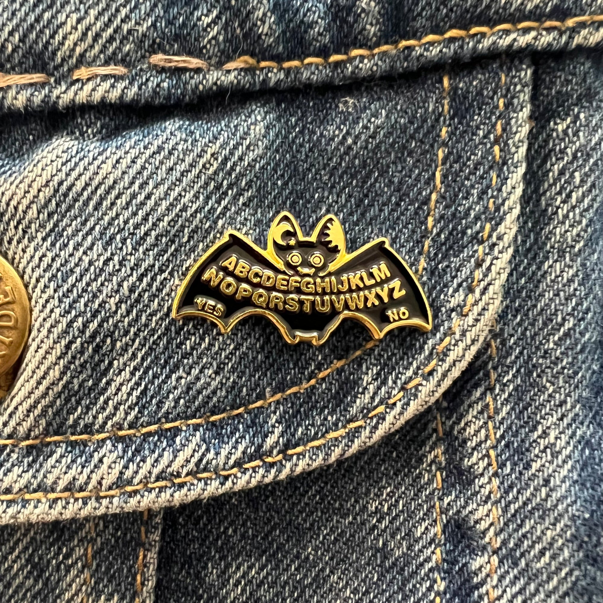 Bat Ouija Enamel Pin - Magick Magick.com