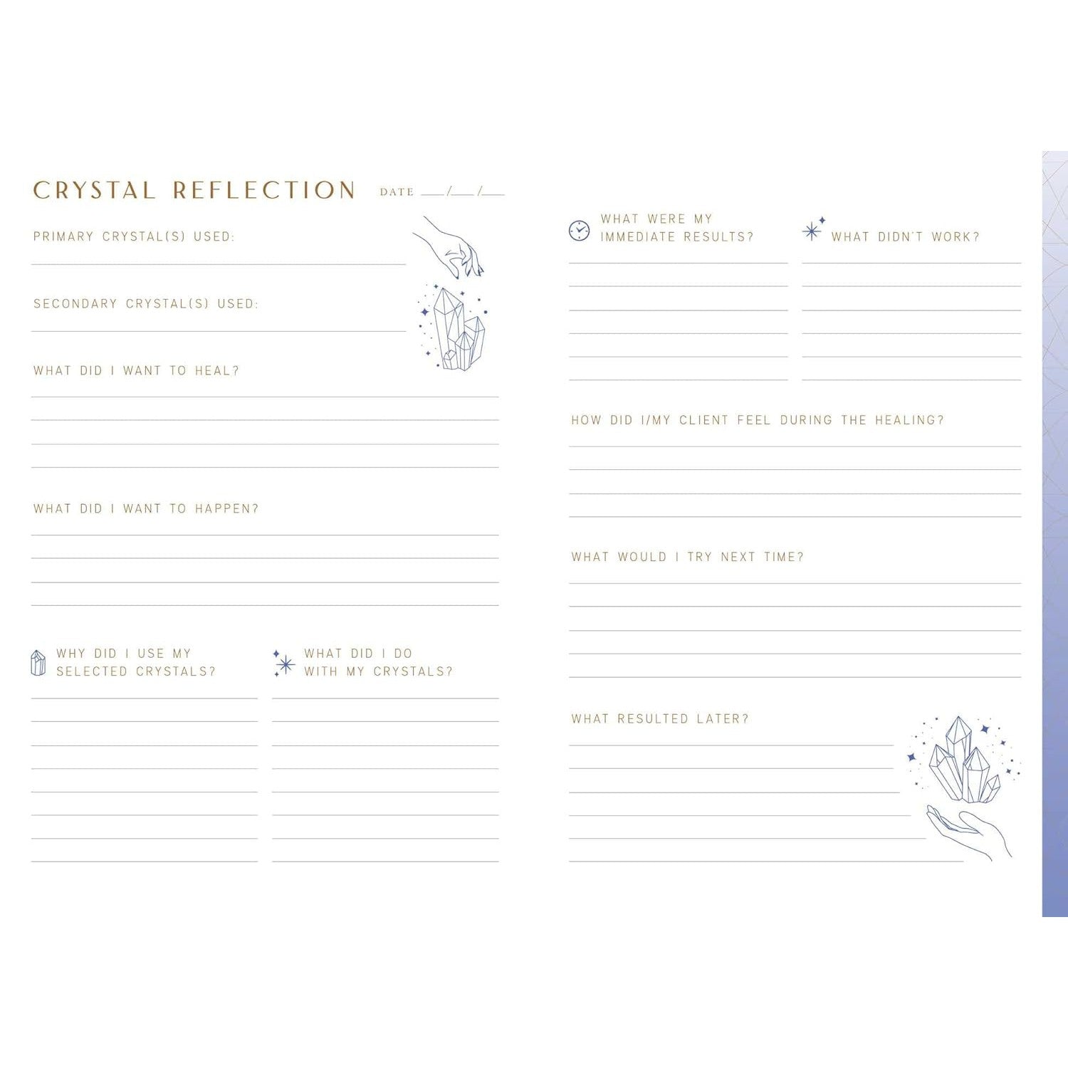 Crystal Healing Reflection Journal by Uma Silbey - Magick Magick.com