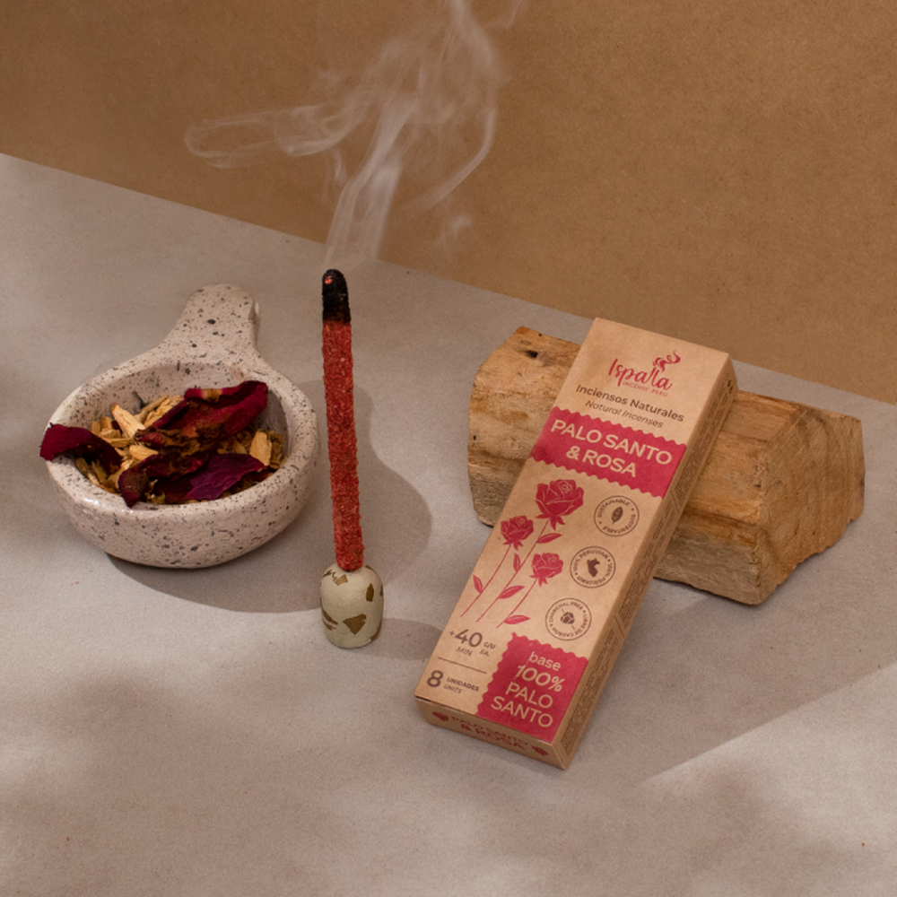 Ispalla - Palo Santo & Rose Incense Sticks (8 Pack) - Magick Magick.com