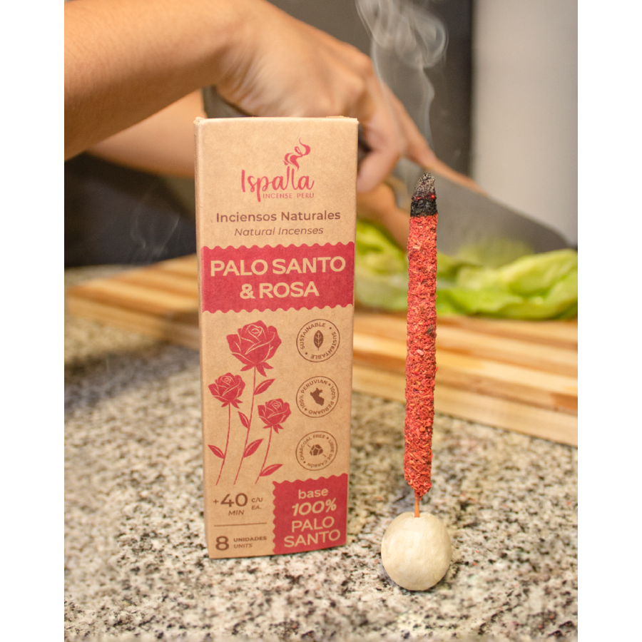 Ispalla - Palo Santo & Rose Incense Sticks (8 Pack) - Magick Magick.com
