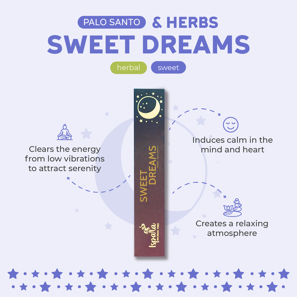 Ispalla - Sweet Dreams (Palo Santo, Herbs, Lavender, Vanilla) Incense Sticks (10 Pack) - Magick Magick.com