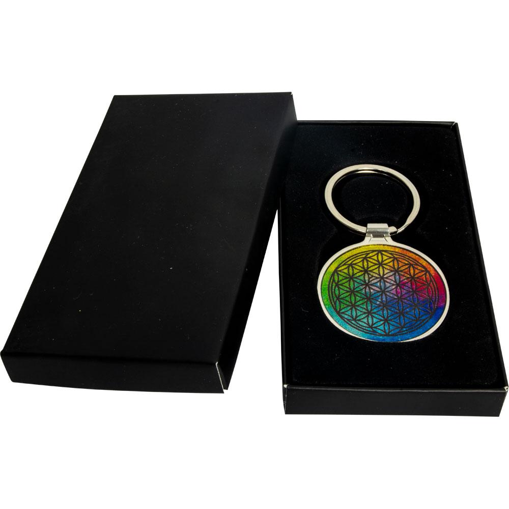 Metal Key Ring - Flower of Life - Chakra - Magick Magick.com