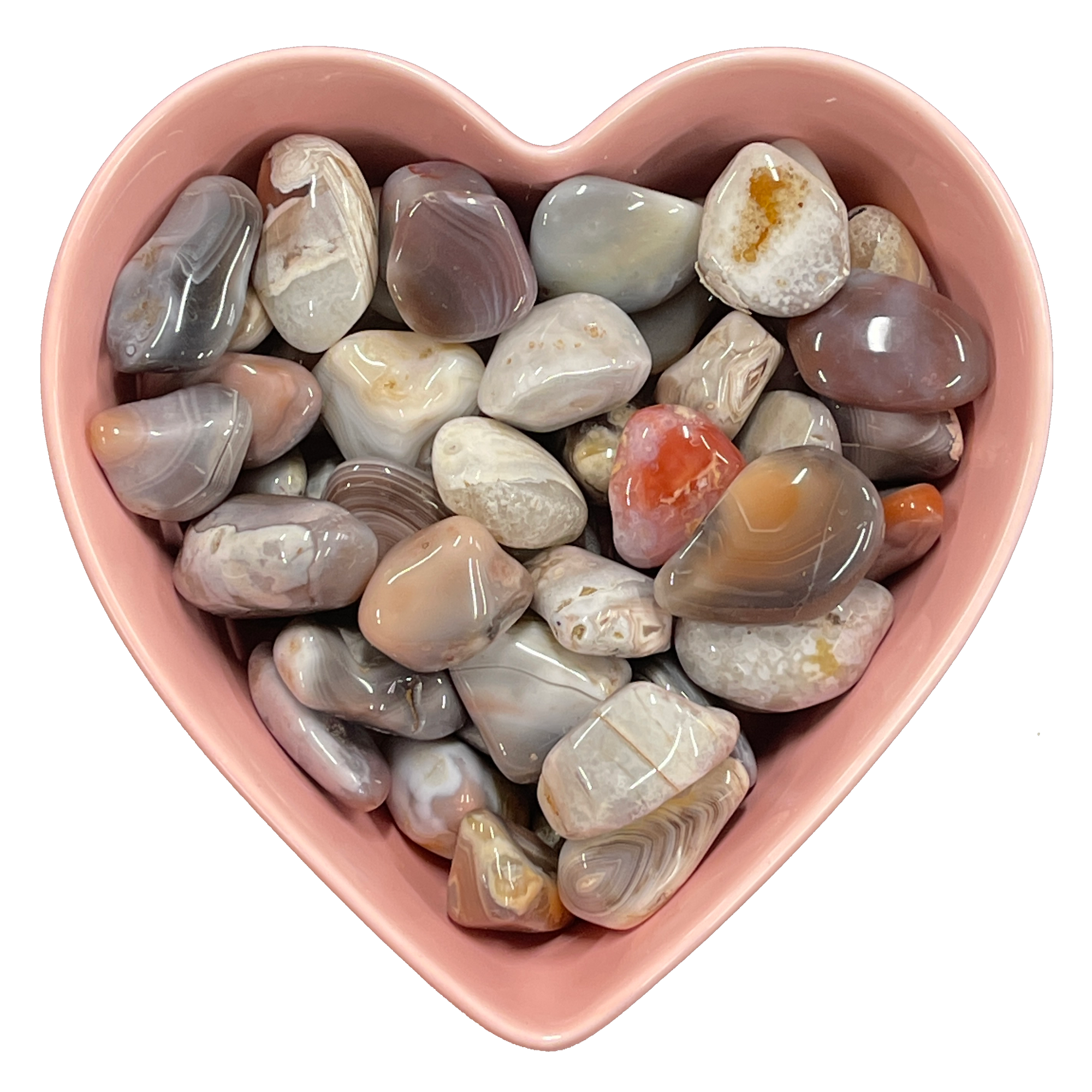 Pink Botswana Agate Tumbled Stone Natural Gemstone - One Stone - Magick Magick.com