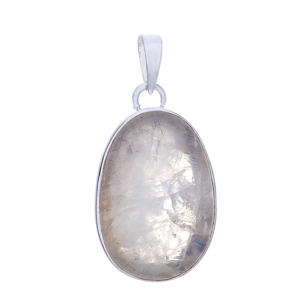 Rainbow Moonstone Sterling Silver Pendant - Magick Magick.com
