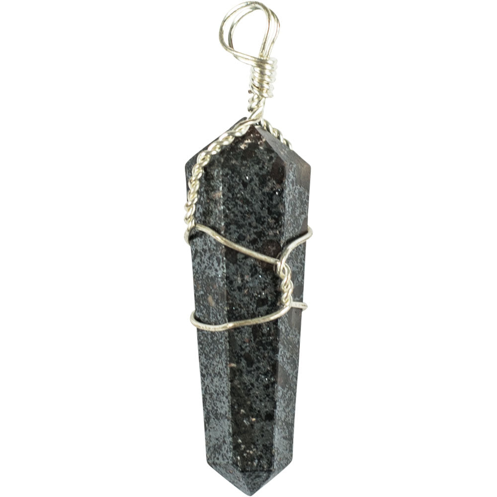 Wire Wrapped Point Pendant - Hematite - Magick Magick.com