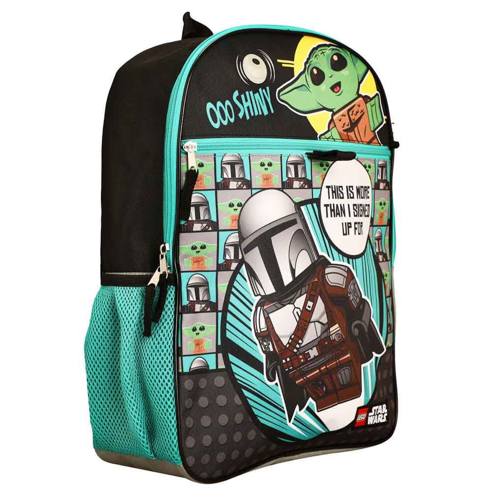 16 Star Wars Lego The Mandalorian Grogu Backpack (5 Piece