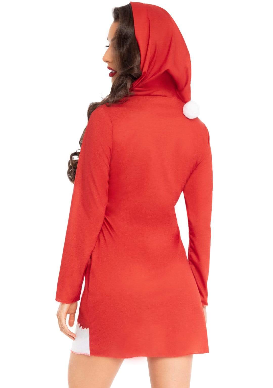 Santa Hooded Long Sleeve Mini T-Shirt Dress