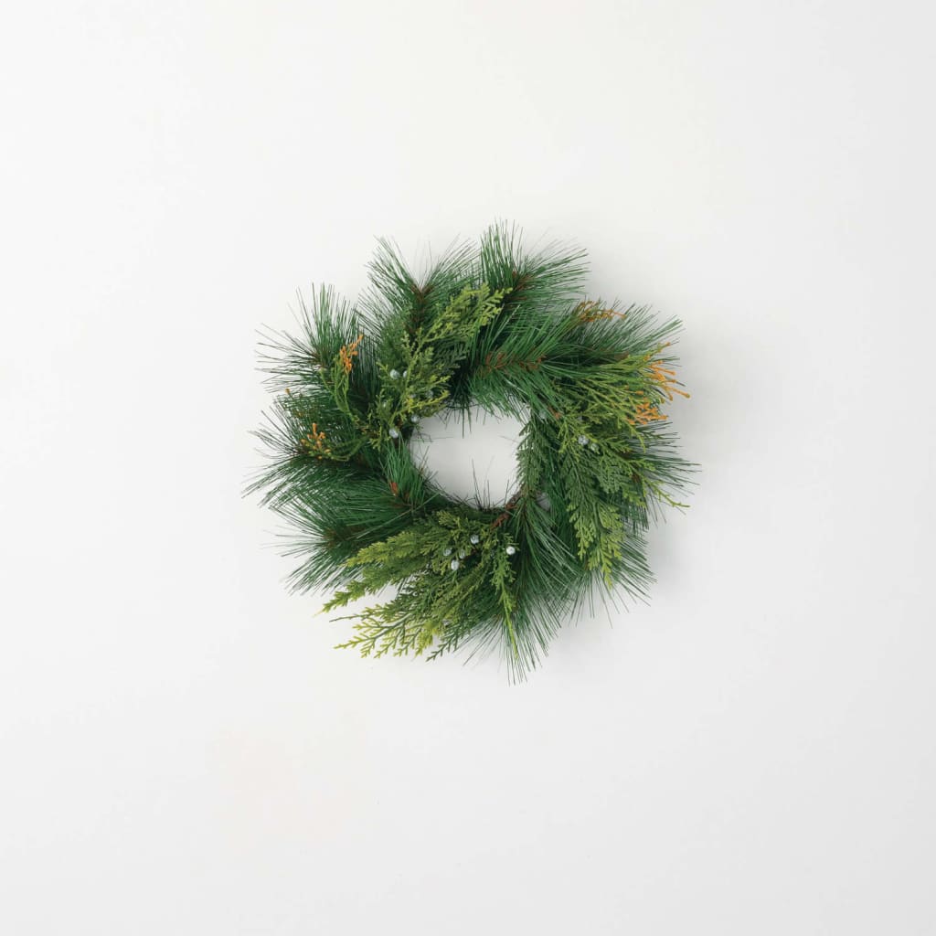 15 Mixed Pine & Juniper Ring Christmas Decoration