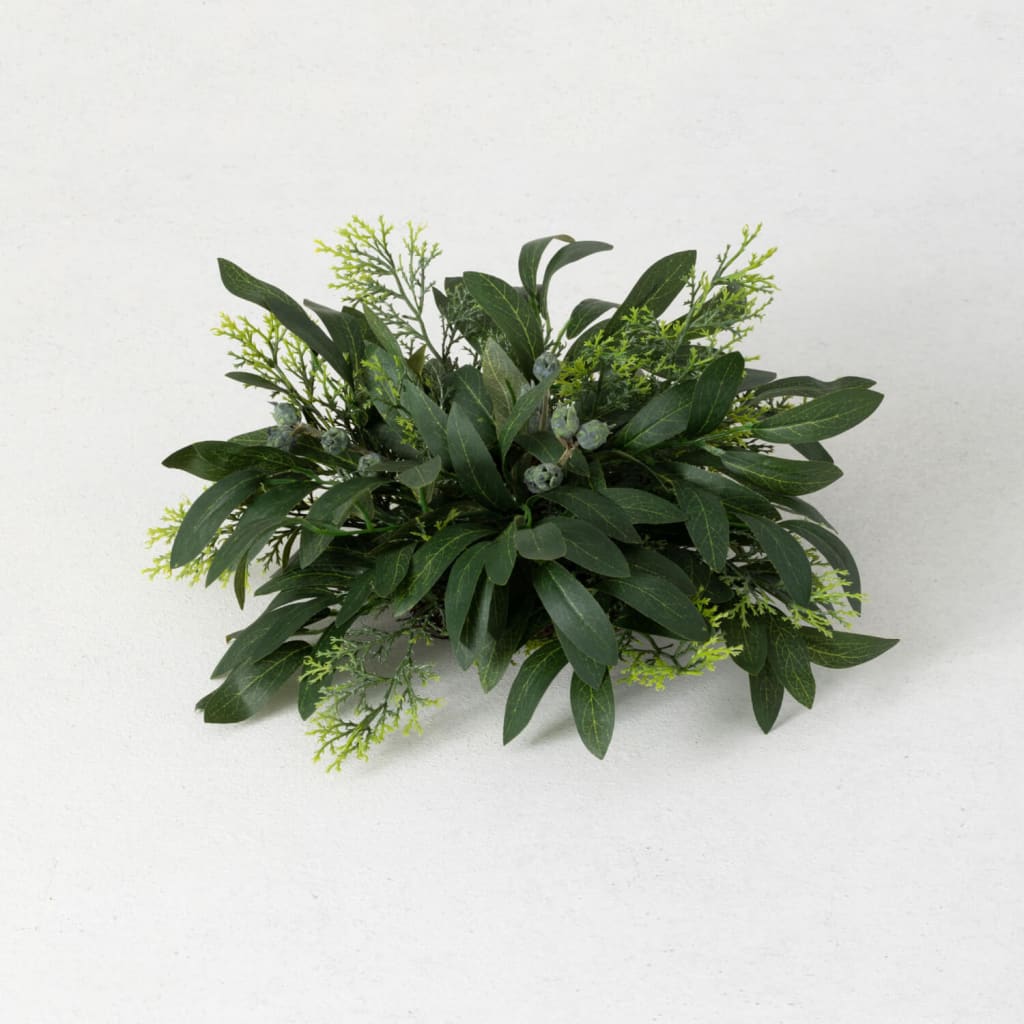 14 Green Olive Berry Half Orb Christmas Decoration -