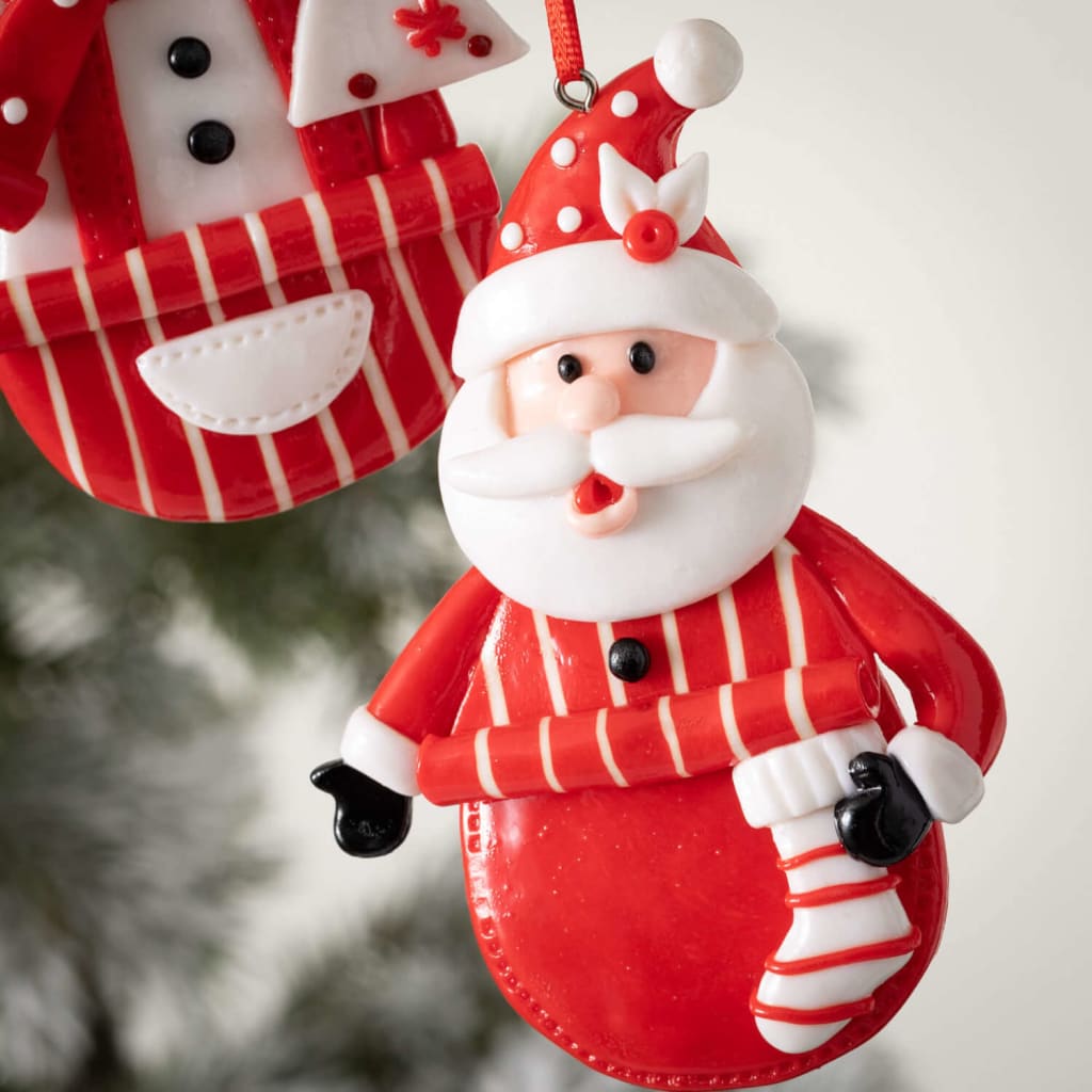Santa & Snowman Ornament Set (Set of 2) Christmas Decoration