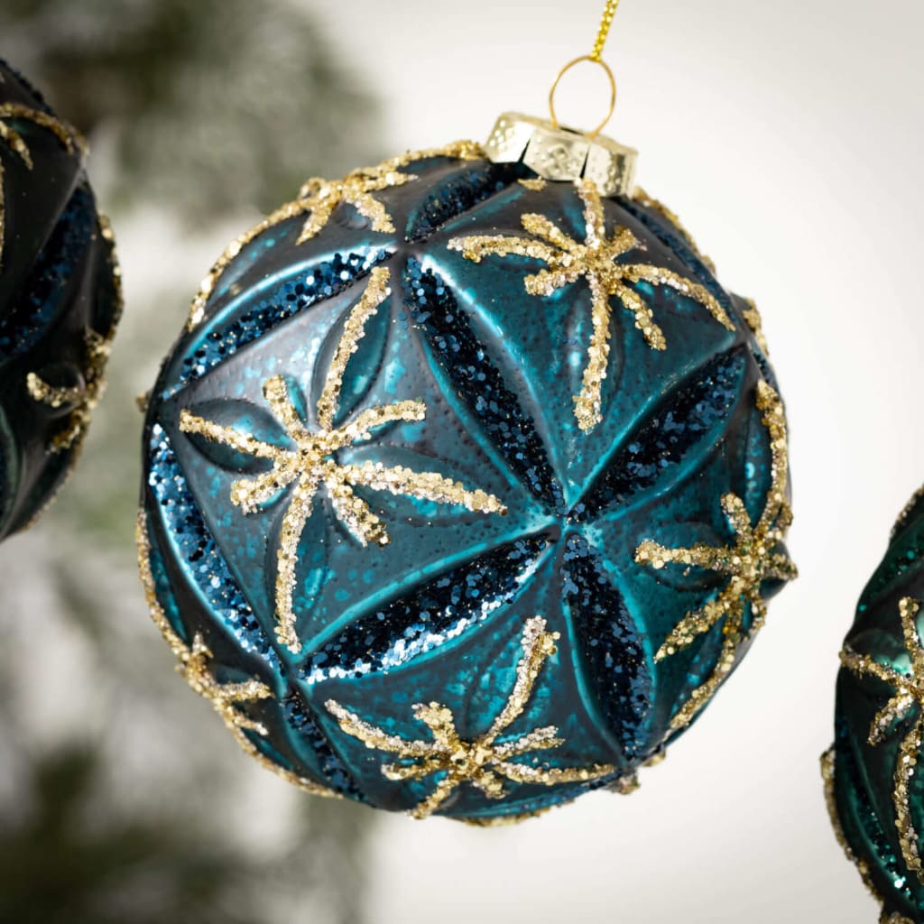 Jewel-toned Ball Ornaments Set (Set of 4) Christmas