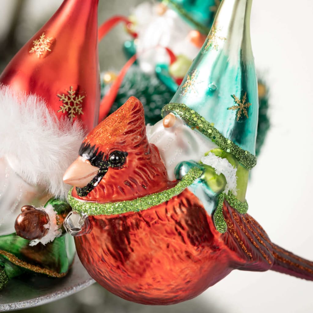 Fun Gnomes Glass Ornament Set (Set of 3) Christmas