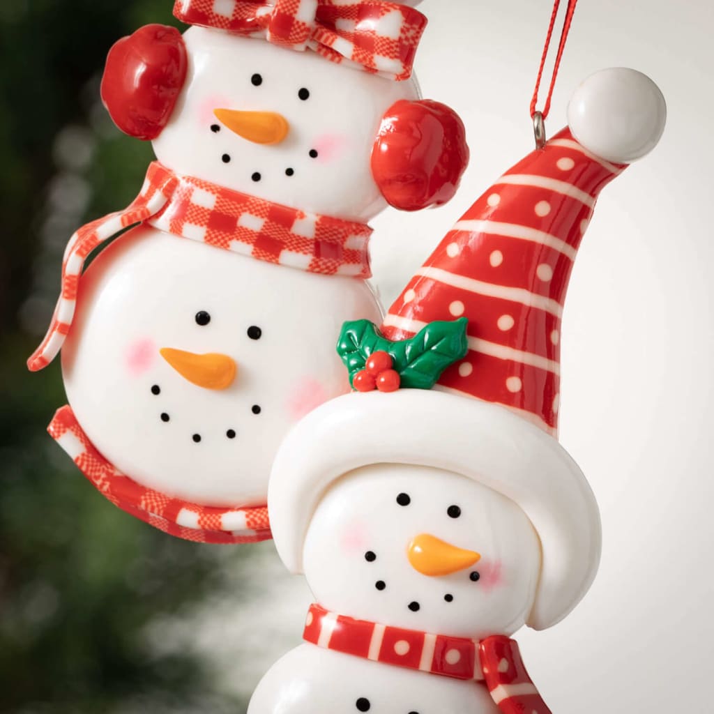 Stacked Snowmen Ornament Set (Set of 2) Christmas Decoration