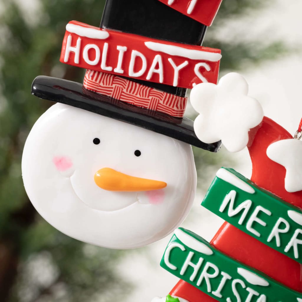 Santa & Snowman Ornament (Set of 2) Christmas Decoration -
