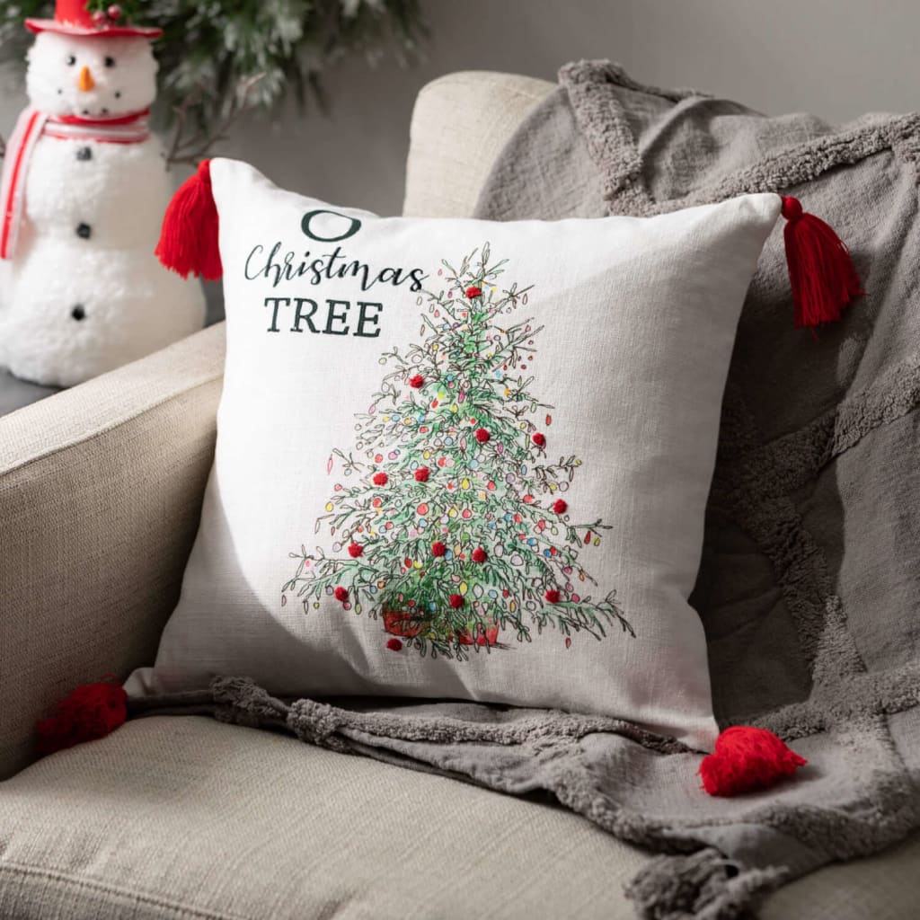 Holiday Graphic Pillow (Set of 2) Christmas Decoration -