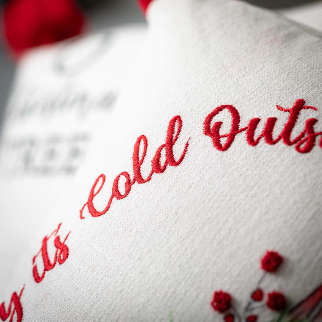 Holiday Graphic Pillow (Set of 2) Christmas Decoration -