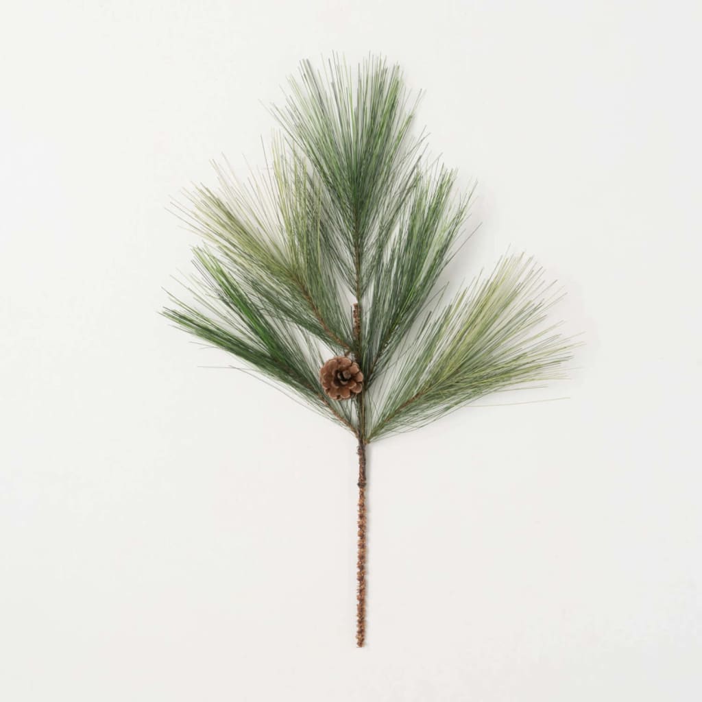 Woodland Long Pine Pick Christmas Decoration - Stems &