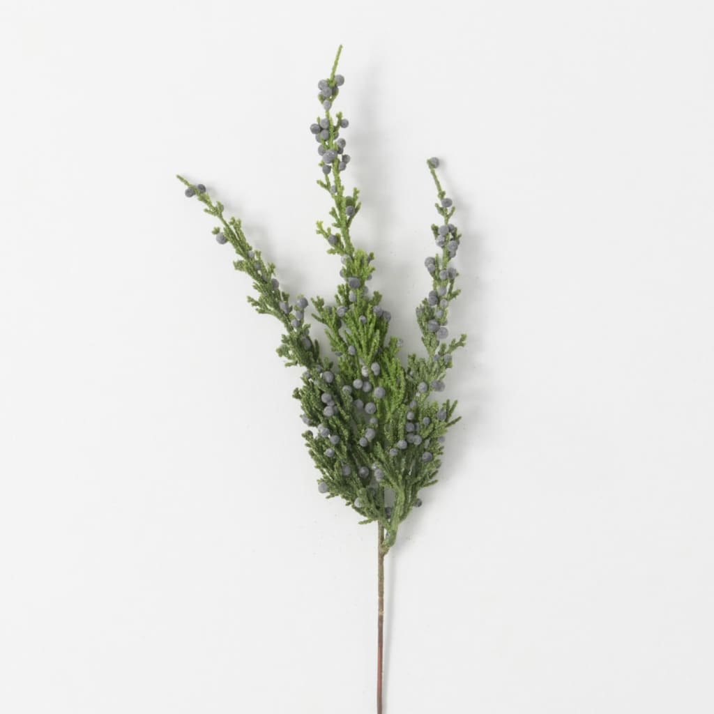 16 Juniper & Blue Berry Spray Christmas Decoration - Stems &