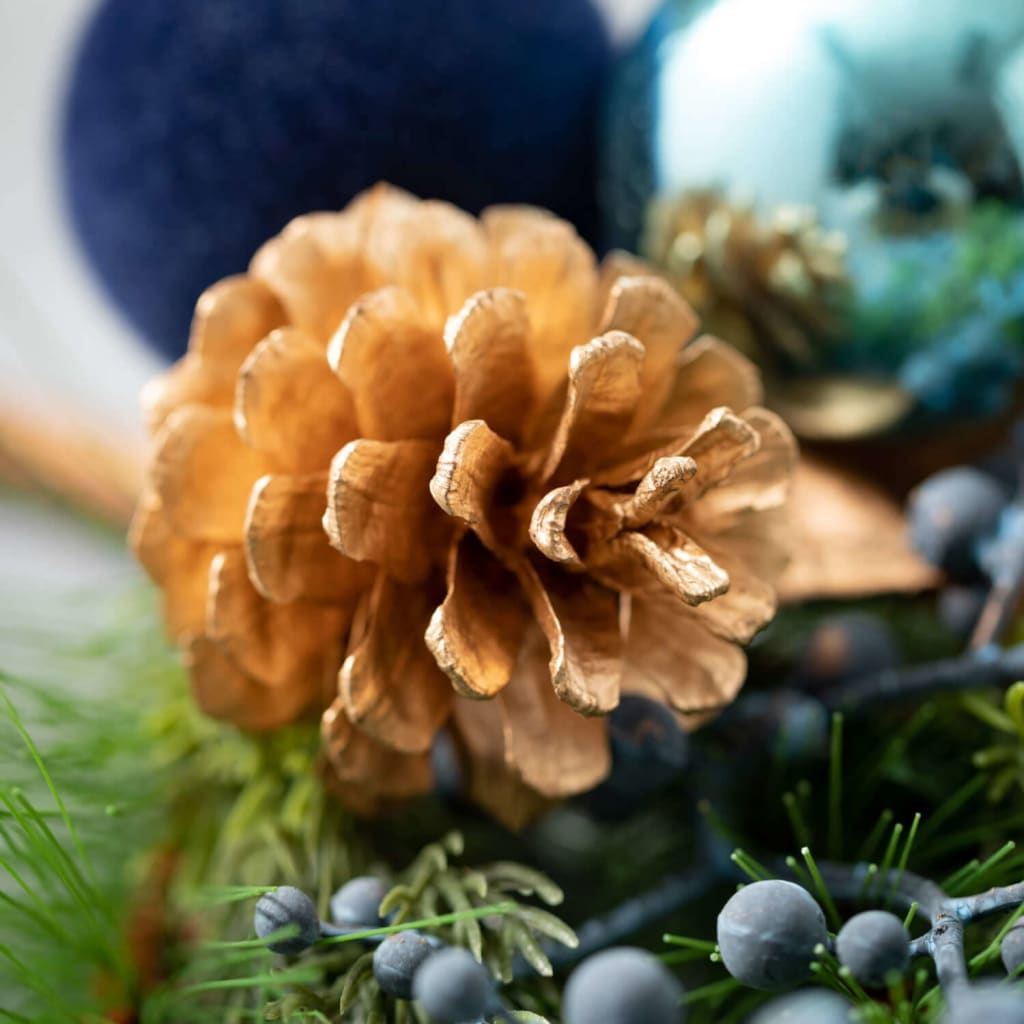 Ornamental Blue Pine Spray Christmas Decoration - Stems &
