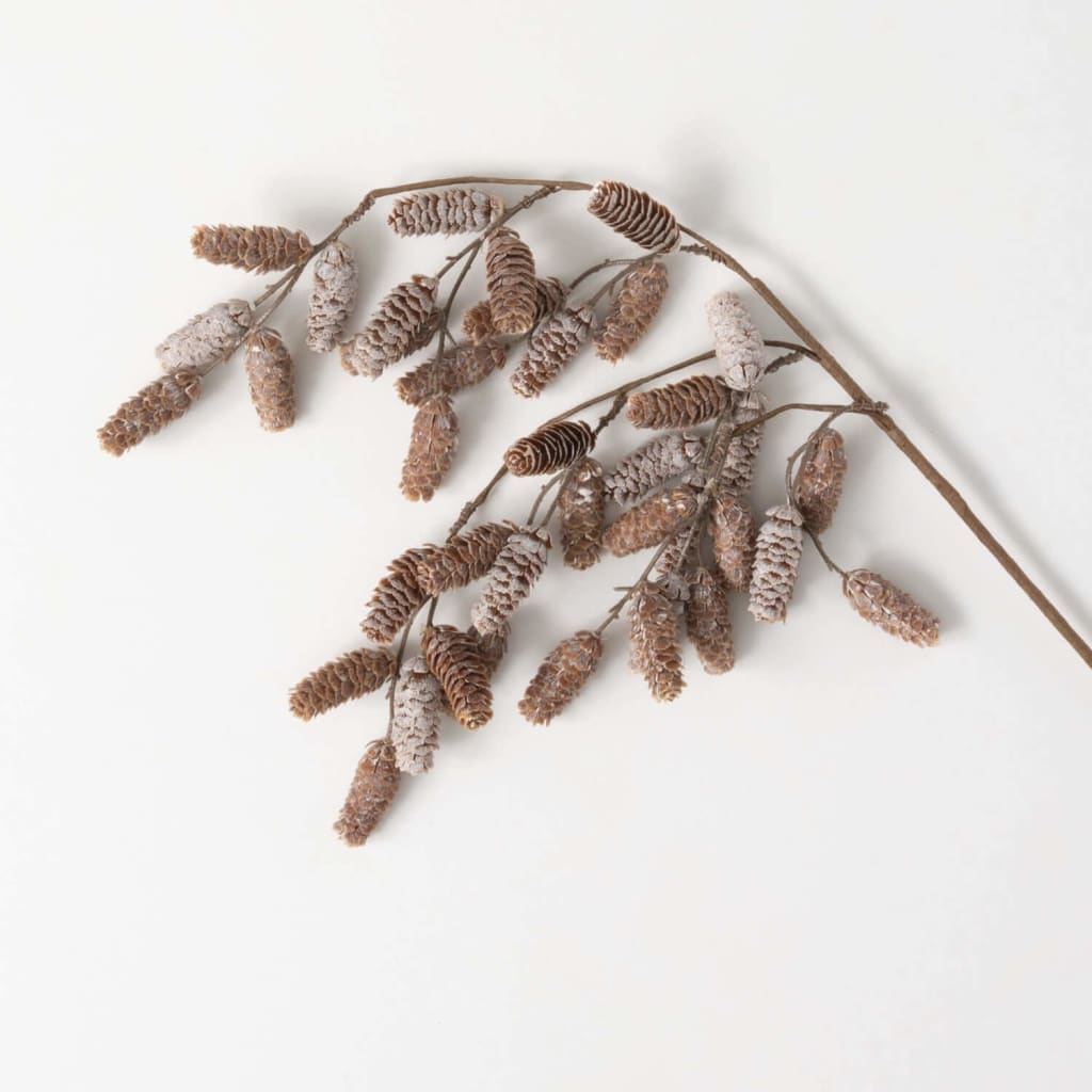 Frosted Hanging Pinecone Spray Christmas Decoration -