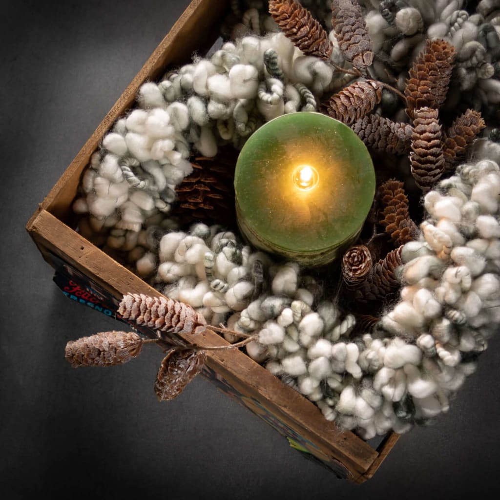Frosted Hanging Pinecone Spray Christmas Decoration -